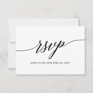 Moderne, elegante Kalligraphie-Skriptereien RSVP Karte