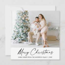 Moderne elegante Kalligraphie Tinte Foto Weihnacht Feiertagskarte