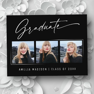 Moderne Elegante Kalligraphie Tintenschrift Grad 3 Postkarte