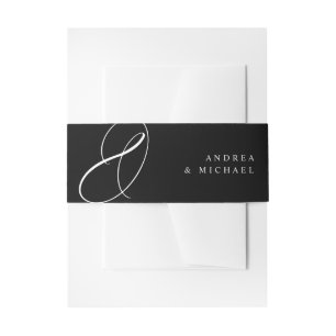Moderne elegante Kalligraphie-Wirbel Hochzeiten Einladungsbanderole