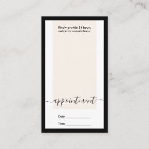 Moderne elegante kalligraphische Ernennung Vertika Visitenkarte