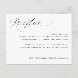 Moderne elegante kalligraphische Hochzeitskarte Begleitkarte