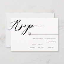Moderne elegante kalligraphische Hochzeitskarte RS
