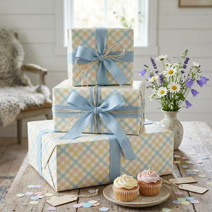 Moderne elegante Karo-Muster-Oster-Geschenke Geschenkpapier