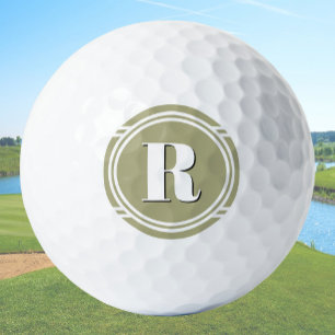 Moderne elegante Khaki- und weiße benutzerdefinier Golfball