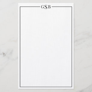 Moderne Elegante Klassik Black Personal Stationery Briefpapier