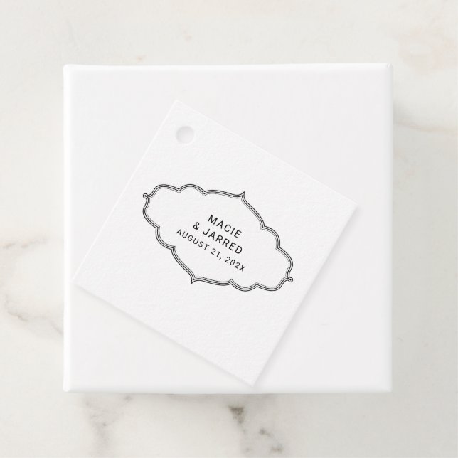 Moderne Elegante Klassik Minimalistisch Geschenkanhänger (Beispiel)