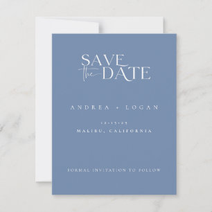 Moderne elegante klassische Foto-Save-the-Date-Kar