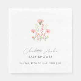 Moderne Elegante Kleine Wildblumen Kinderdusche Serviette