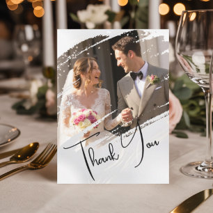 Moderne elegante kreative Hochzeit Danke Vorlage