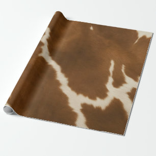 Moderne Elegante Kuh Imitate Leather Collection Geschenkpapier