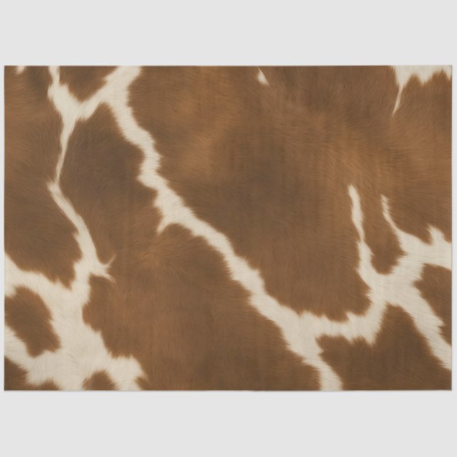 Moderne Elegante Kuh Imitate Leather Collection Seidenpapier (Vorderseite)