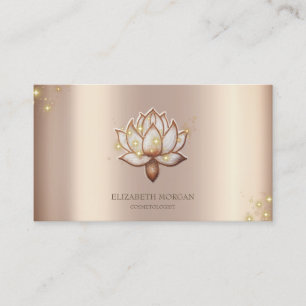 Moderne elegante kühle Sparkle-Braune Lotus Visitenkarte