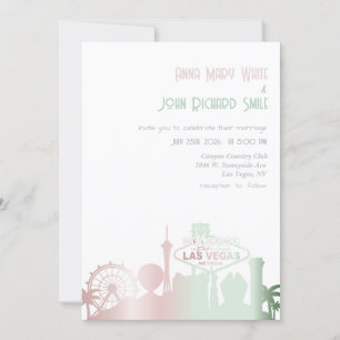 Moderne Elegante Las Vegas City Skyline Einladung