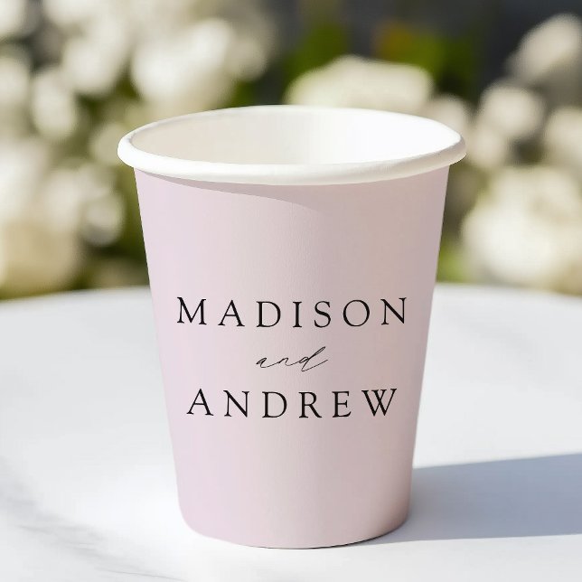 Moderne elegante Lavendelhochzeit Pappbecher (Von Creator hochgeladen)