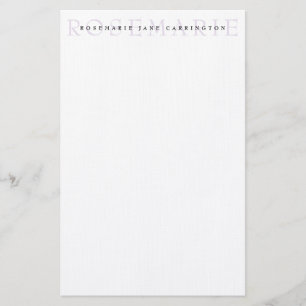 Moderne Elegante Lavender Personalisiert Stationer Briefpapier