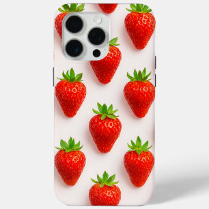 Moderne elegante leuchtende Aquarell-Rotstrohbeere Case-Mate iPhone Hülle