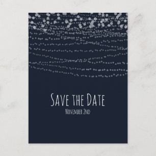 Moderne elegante Leuchtenreihe Save the Date Ankündigungspostkarte