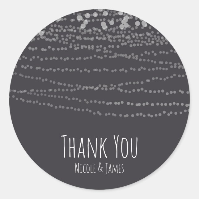 Moderne Elegante Lichtereignisfeier Runder Aufkleber (Vorderseite)