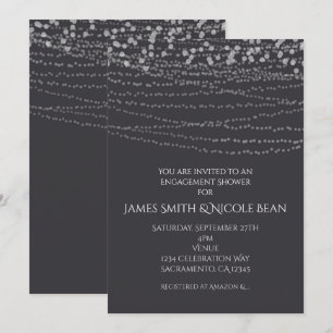 Moderne elegante Lichterkette Event-Feier Einladung