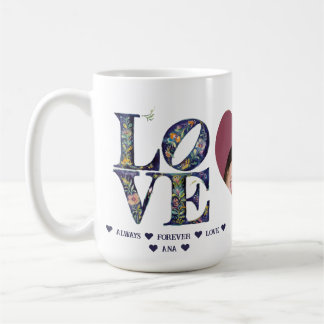 Moderne Elegante LIEBE Florenz HERZ FOTO Kaffeetasse