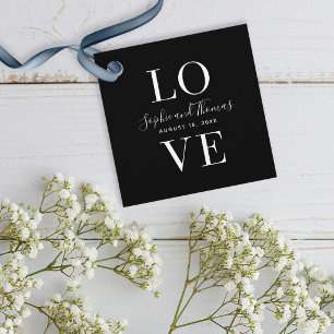 Moderne elegante Liebe Hochzeit in individueller F Geschenkanhänger