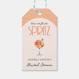 Moderne Elegante Liebe im First Spritz Brautparty Geschenkanhänger