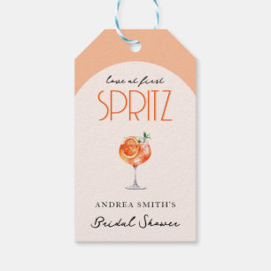 Moderne Elegante Liebe im First Spritz Brautparty Geschenkanhänger