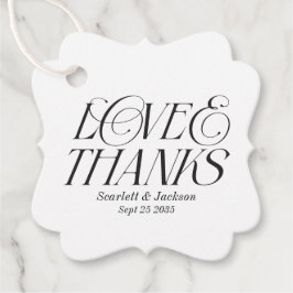 Moderne Elegante Liebe und dank Kalligrafie Script Geschenkanhänger