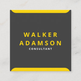 Moderne Elegante Luxus Gold & Matte Black Quadratische Visitenkarte