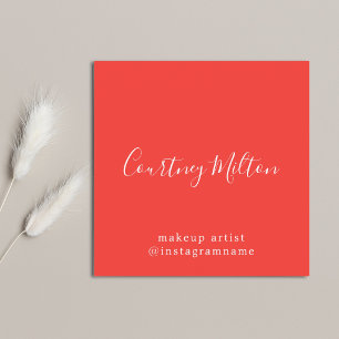 Moderne Elegante Makeup Artist Quadratische Visitenkarte