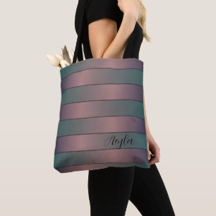 Moderne, elegante Mauve und Aquamarine Monogramm S