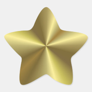 Moderne elegante Metallic Look Gold Blank Template Stern-Aufkleber