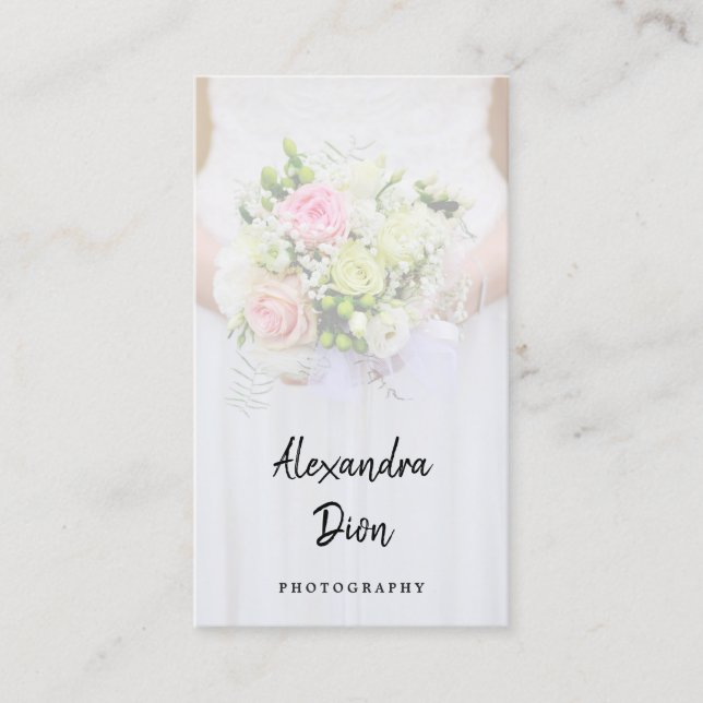 Moderne, elegante Minimal-Overlay-Fotografie Visitenkarte (Vorderseite)