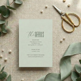 Moderne elegante minimale QR-Code-Hochzeitsdetails Begleitkarte