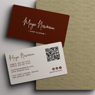Moderne elegante minimale QR-Code professionell br Visitenkarte