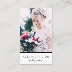 Moderne, elegante minimale und einfache Fotografie Visitenkarte