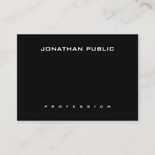 Moderne Elegante Minimalistisch trendige Schwarz-W Visitenkarte