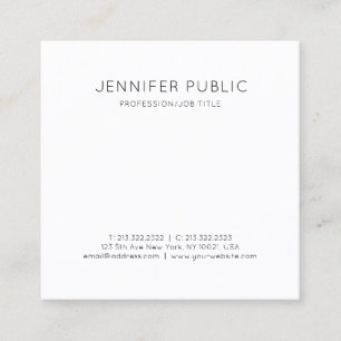 Moderne elegante minimalistische Design-Trend Plai Quadratische Visitenkarte