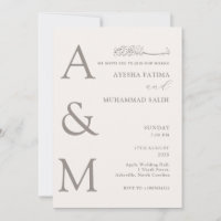 Moderne elegante Minimalistische Nikkah-Hochzeit