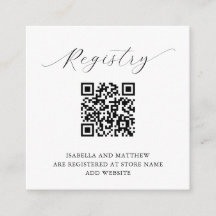 Moderne elegante minimalistische QR-Code-Registrie