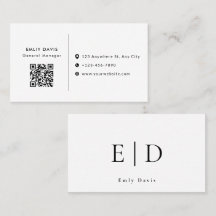 Moderne elegante minimalistische QR-Code Visitenka