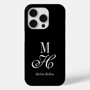 Moderne elegante minimalistische schwarze weiße Mo Case-Mate iPhone Hülle