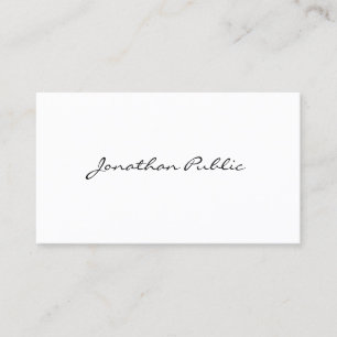 Moderne elegante Minimalistische Typografie Visitenkarte