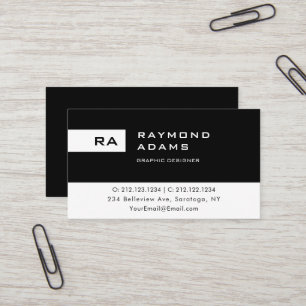Moderne Elegante Mit Monogramm Berufliche Einfache Visitenkarte