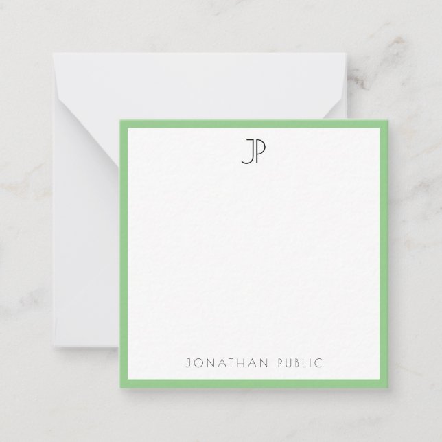 Moderne Elegante Mit Monogramm einfache Vorlage Tr (Vorderseite)