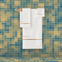 Moderne, elegante, mit Monogramm Streifen in weiße