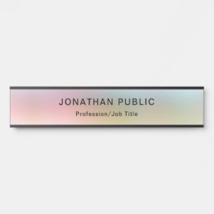 Moderne Elegante Moderne Template Gelb Grün Rot Türschild