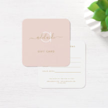 Moderne elegante Monogram Blush Pink Gold Geschenk