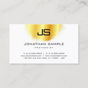 Moderne, elegante Monogram-Imitate - Goldvorlage Visitenkarte